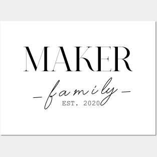 Maker Family EST. 2020, Surname, Maker Posters and Art